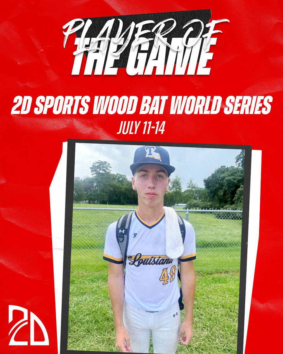 2DsportsbsbLA's tweet photo. ⭐️ Player of the Game ⭐️

Isaac Russell (@IsaacRussell49): 1ER 5K 
Team Louisiana - Gaspard 15U (@team_louisiana) 

North Vermillion HS | 2025 | LA
#Uncommitted #2DHitting #2D2025 https://t.co/jX06kiuBIB