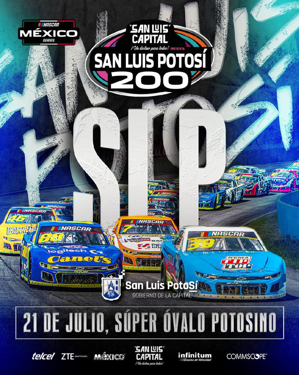 yqueplan_com's tweet photo. ¡ NASCAR México Series en #SanLuisCapital ! 📷
21 de julio en el Súper Óvalo Potosino.
.
#NASCAR #NascarMexicoSeries #nascarmexico #vialidadsanluis #slp2024 #slpmx #SLP #slplife #automovilismo #eventosslp #VialidadSLP https://t.co/IwraNt2loG
