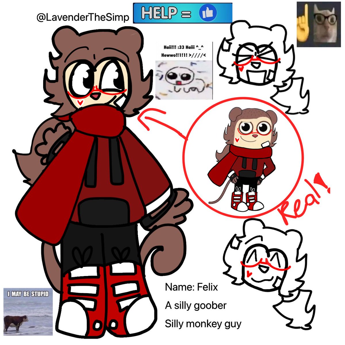 FelixDesignPro's tweet image. I FORGOT THE WHITE PART OF HIS SWEATER BUT ANYWAYS REPOST OF MY SILLY MDP OC !! 
#maxdesignprotwt 
#MaxDesignPro 
#maxdesignprooc