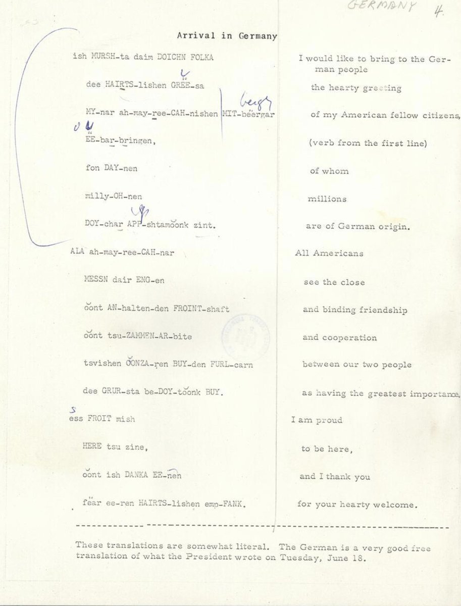 DrRadchenko's tweet image. This is how you get JFK to speak German.