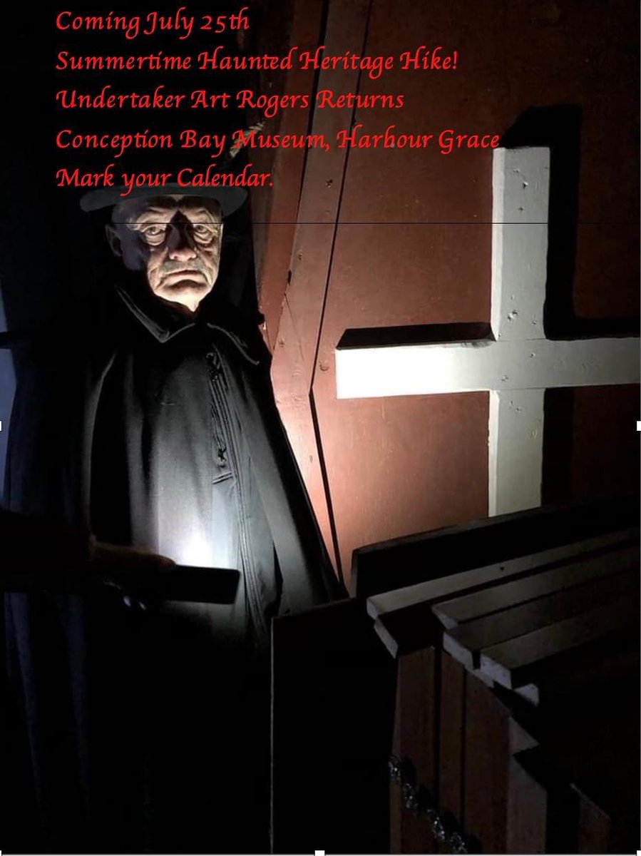 Patrick17366230's tweet photo. Undertaker Art Rogers is Back! It's fast approaching! Save the Date! Our Haunted Historical Hike will take place on Thurs July 25th, 9:30 pm, leaving the Museum Grounds (rain date: Fri July 26th). Photo -Judy Ash!! https://t.co/S68lAtlQkQ