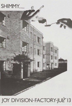 JD_Central's tweet photo. Shimmy! 
OTD 1979: Joy Division played at The Factory/Russell Club, Manchester. Poster by Jon Savage. Bootlegged on several releases, Unknown Martyrs had the best sleeve. https://t.co/IIxs1ThfE7 https://t.co/mWxya3KKVZ