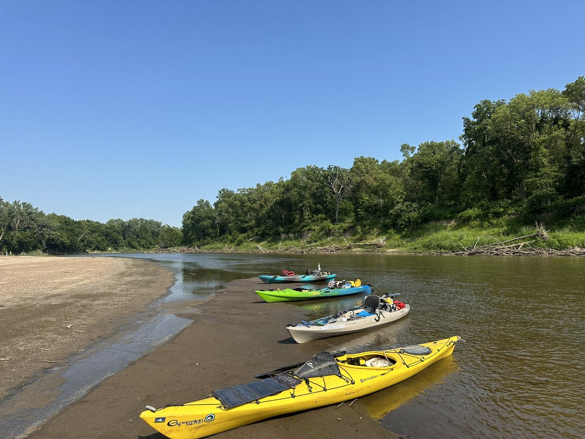 FriendsoftheKaw's tweet photo. We did a quick river check at Junction City to check the river and pick up some trash. It was a good overnight trip with a great group!  

#kansasriver
#friendsofthekaw https://t.co/Bv0oQyk97j
