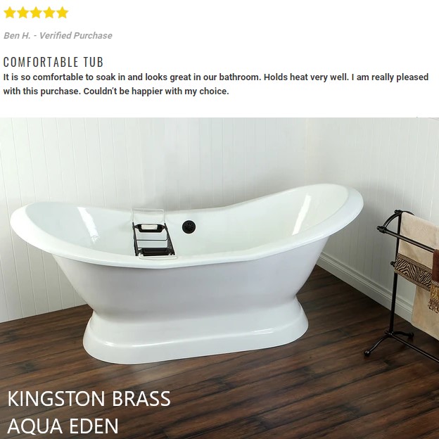 LuxuryTubs's tweet photo. "COMFORTABLE TUB
It is so comfortable to soak in and looks great in our bathroom. Holds heat very well. I am really pleased with this purchase. Couldn’t be happier with my choice."
Read more reviews on this #Luxury #Bathtub: https://t.co/79cYxb1z4F
#bathroomremodel #bathr ... https://t.co/CzIqsUOU7J