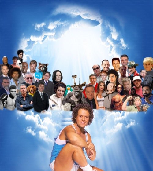 mask_bastard's tweet photo. rip Richard Simmons 😭

sweating to the oldies in heaven now https://t.co/Vz65E88PnX