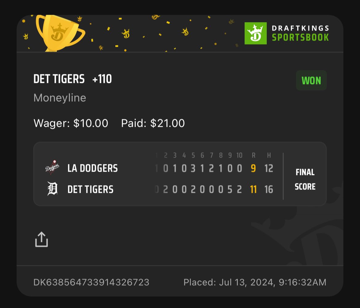 Kellen__Voss's tweet photo. Shoutout to the Tigers (especially Colt Keith). Paid for my ticket, parking and food. 🐅 💰 https://t.co/LRPfh0bfFa