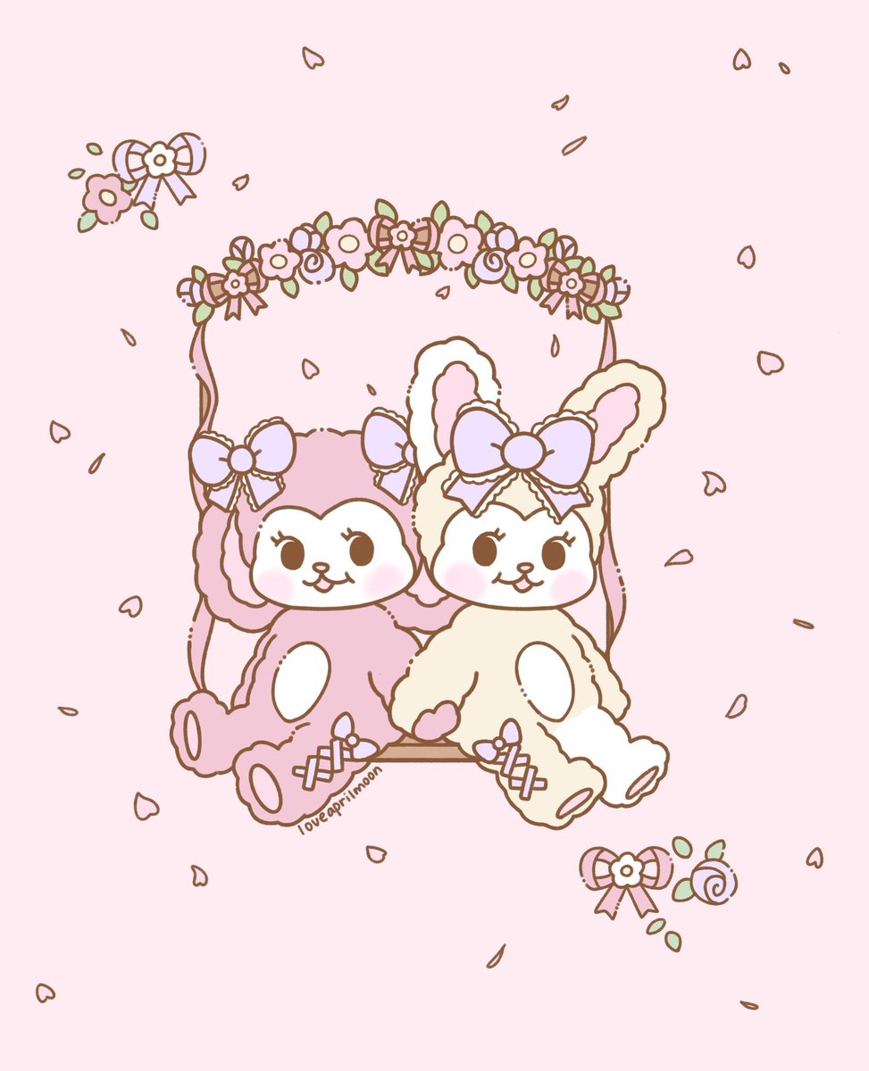 Best Friends NoraBelle and LolaLuu enjoying some sunshine! 🌸🎀 New stuff blossoming soon!