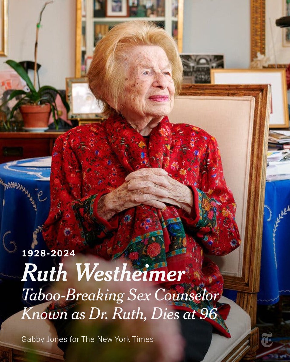 Vision4theBlind's tweet image. Richard Simmons and Dr. Ruth both died today.