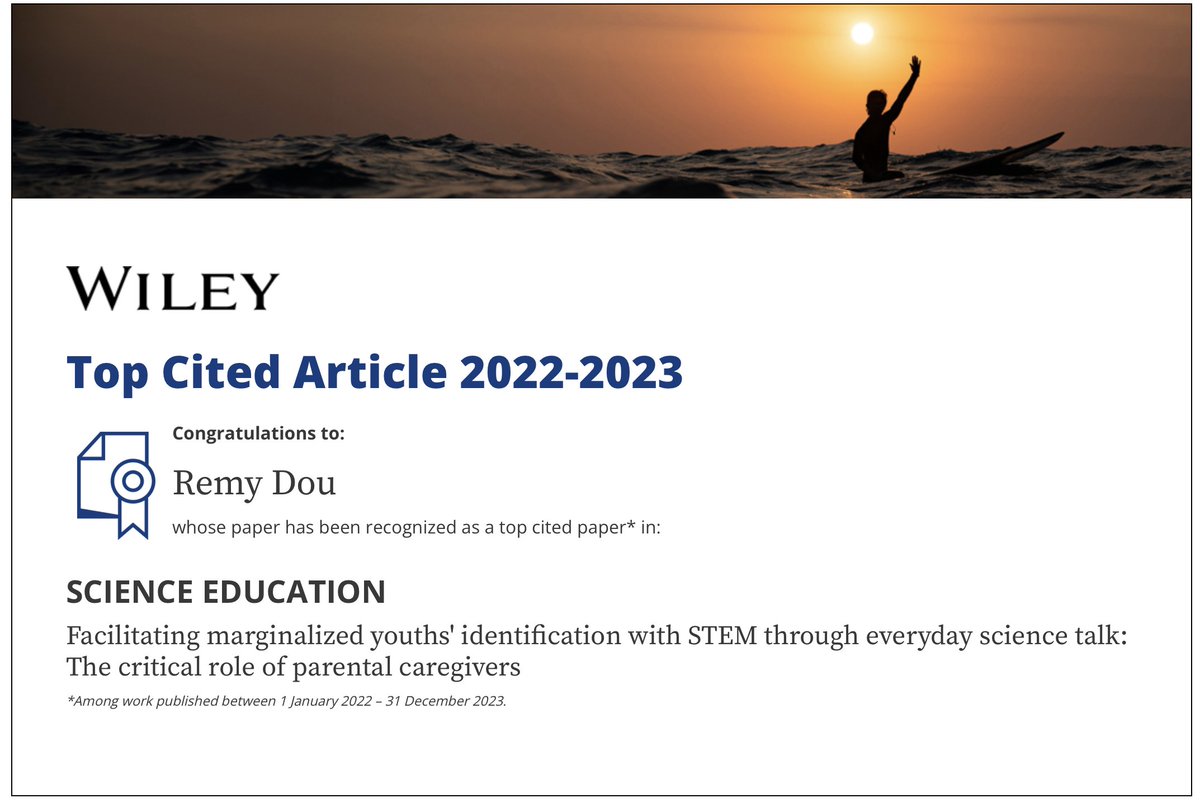 RemyDou's tweet photo. Two years in a row! The passion poured into this manuscript was fueled by the leadership of @HeidiCian and the deep insight of our undergraduate co-authors. Thank you all who've supported #TalkingScience over the years!
Link: https://t.co/Ayze6nptHe https://t.co/kNHQ2gRLo4
