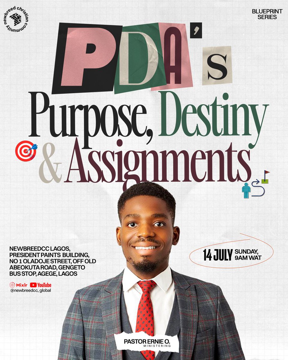 newbreedccng's tweet photo. Just two weeks into July and we are receiving steady REALIGNMENT in every Service 🔥
Guess what? Tommorow's service won't be any different! Instead, it will be a greater measure📍
If you're in Abuja, Port Harcourt or Lagos, do make plans to join us and be blessed!👇
#BLUEPRINT https://t.co/mhgDB4pc6E