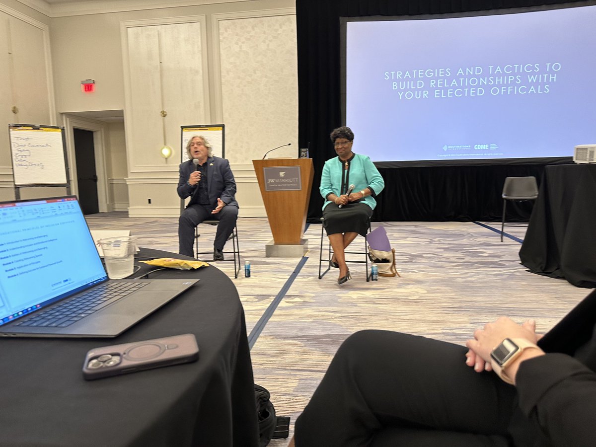 SantiagoCorrada's tweet photo. It was a pleasure to join the Honorable County Commissioner, @GwenMyersFL, at @destintl today for a presentation on how the strong relationship @visittampabay has with elected officials like her is critical to driving tourism to @HillsboroughFL. #unlocktampabay #destint https://t.co/KcLfCcFm7Z