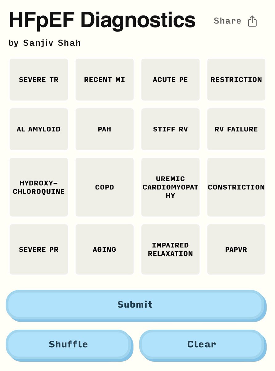Sanjiv J. Shah, MD (@hfpef) on Twitter photo Today's #HFpEF connections: connections.swellgarfo.com/game/-O15A8EB0… Today's #HFpEF connections: connections.swellgarfo.com/game/-O15A8EB0…