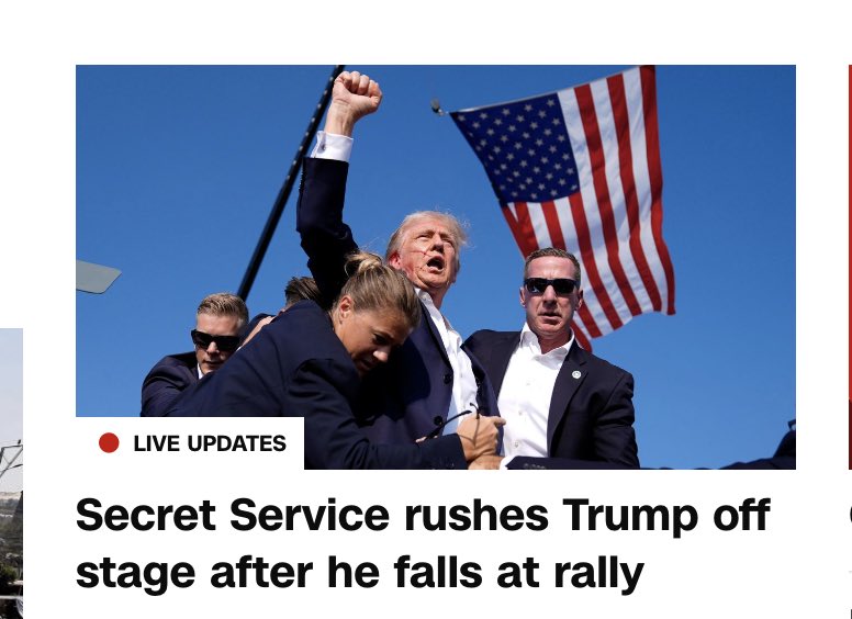 CoachMJSavage's tweet image. Dear @cnnbrk @CNN - 
You’re petty. 

No matter your politics, no American should face bullets for expressing their convictions in our Republic. Our leaders must deescalate the political tension and come together. 

And media… needs to stop playing. CNN saying he “fell”. 🤦🏻‍♂️