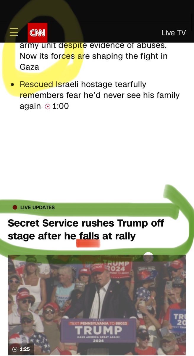 TonyTuscani's tweet photo. #Trump fell!?! #CNN is a joke. Not #staged you idiots https://t.co/Ca5qGLiuFB