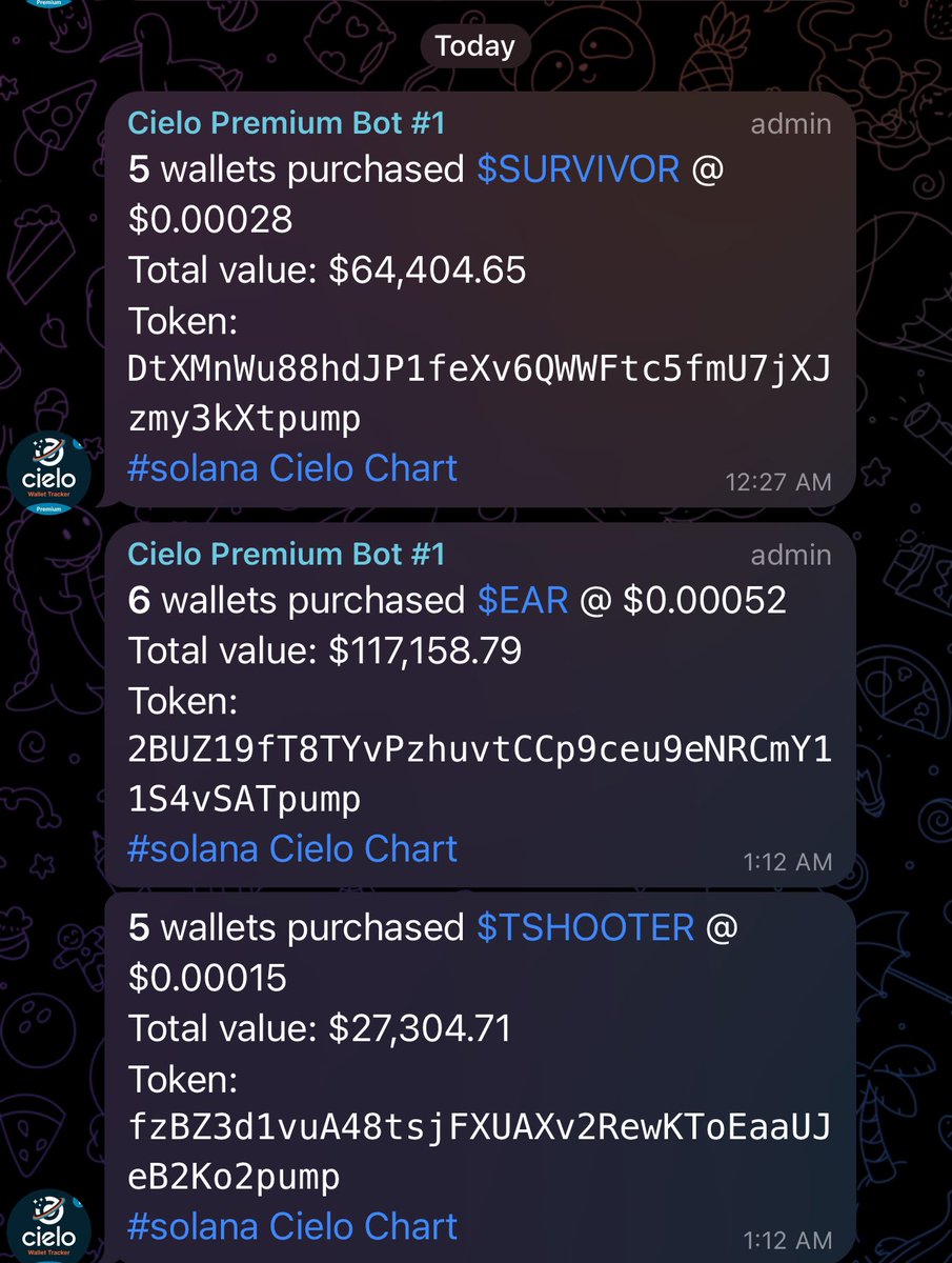 Thousands of Trump coins came out today, and somehow the top 3 runners were the only coins pinged by the bot. Why would you sit on pump and gamble all the coins when the smart wallets can just do all the work for you 🤷‍♂️