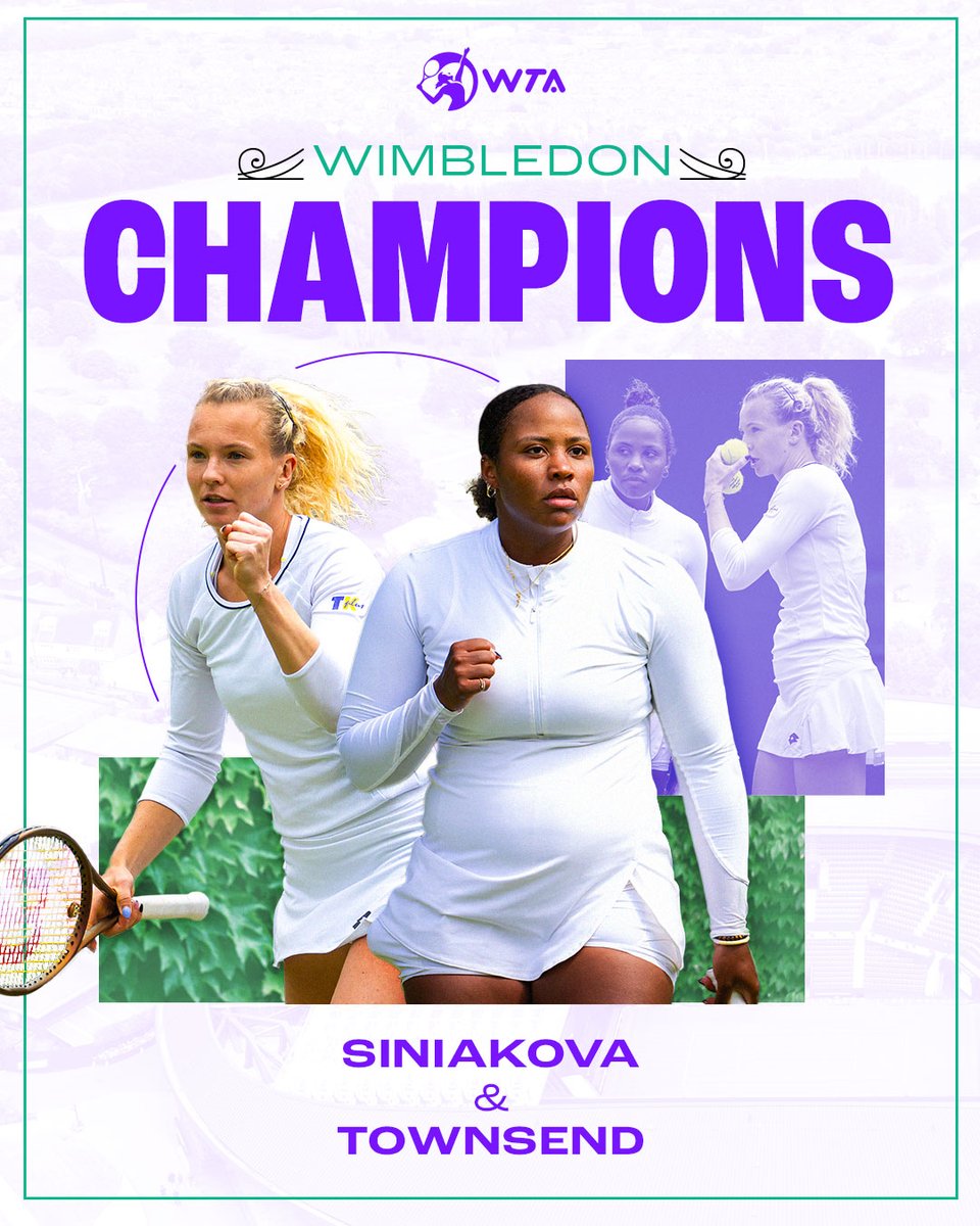 wta (@wta) on Twitter photo 👏 team title number 1 👏
<a href="/K_Siniakova/">Katerina Siniakova</a> and <a href="/TaylorTownsend/">Taylor Townsend</a> are your 2024 #Wimbledon doubles champions! 👏 team title number 1 👏
<a href="/K_Siniakova/">Katerina Siniakova</a> and <a href="/TaylorTownsend/">Taylor Townsend</a> are your 2024 #Wimbledon doubles champions!