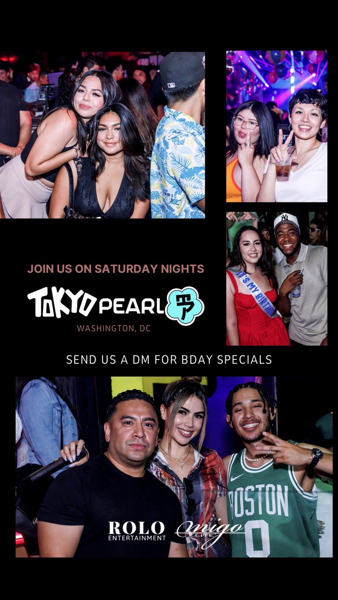 Join us for an exciting Saturday night experience at Tokyo Pearl, located at 1301 Connecticut Ave NW, #WashingtonDC