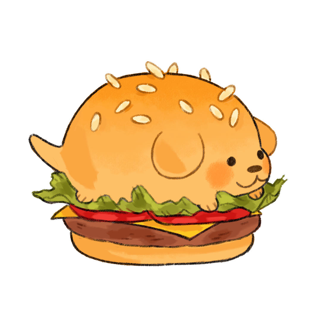 A hamburger pup!