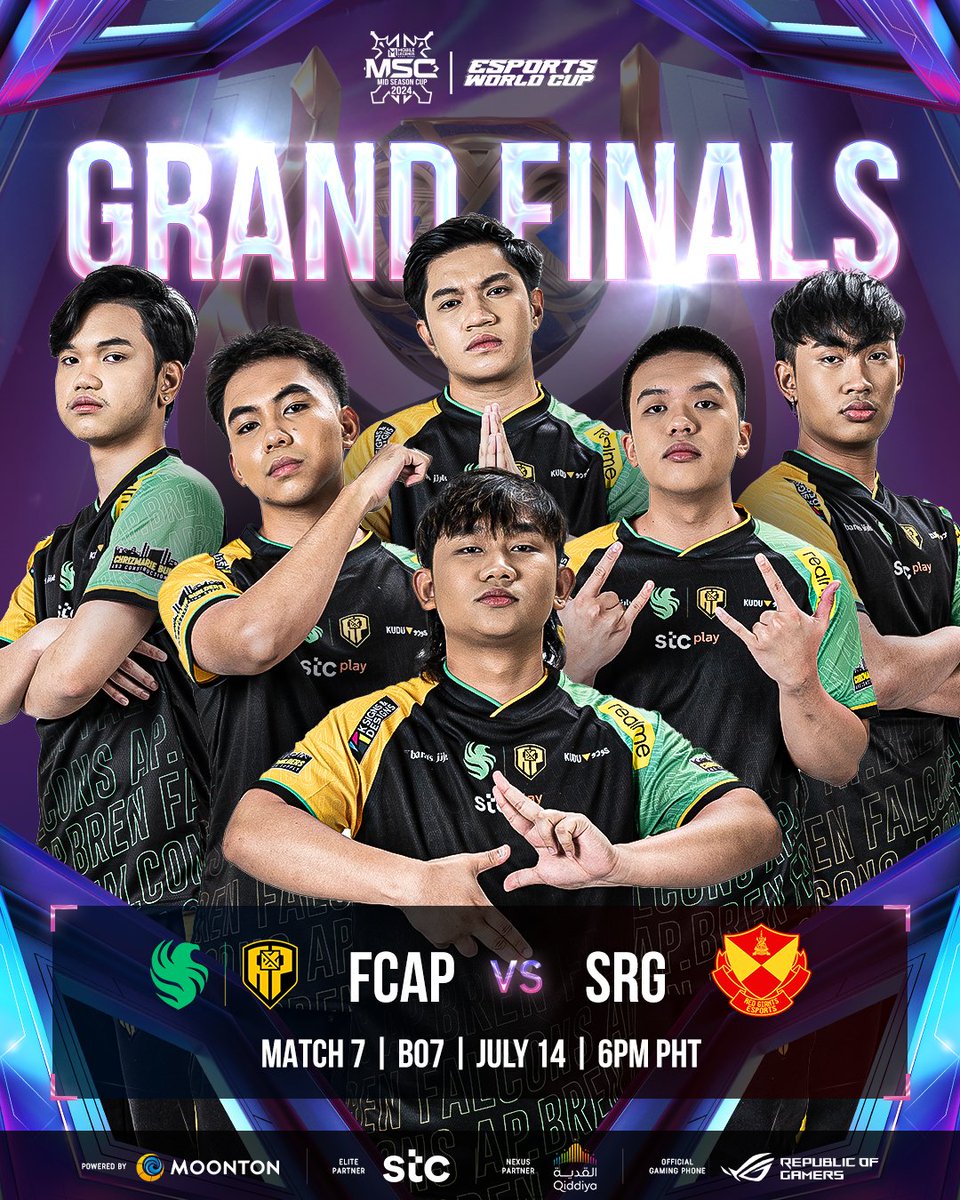 MplPhilippines's tweet image. Subaybayan ang bakbakan ng Falcons AP @BrenEsports kontra Selangor Red Giants  ngayong Grand Final ng #MSC2024!

#SeeTheWorld #PinasPataas #MPLPH #MLBB