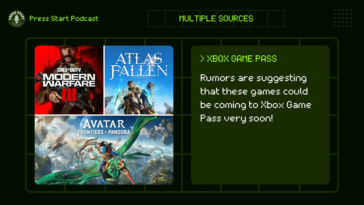 PressStartG_'s tweet photo. Your weekly #RumorRoundup is AVAILABLE NOW!
•
•
•
#Gaming #Xbox #GamePass #PSP https://t.co/sejtSVqZcn