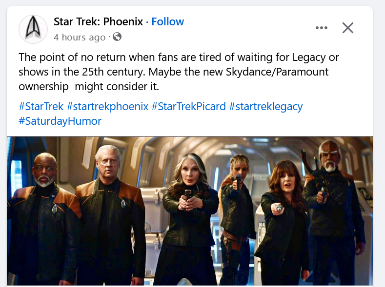 #Startrek #Startreklegacy While i was never a fan of Picard seasons one and two and three was good if over hyped. The idea that Legacy is unlikely is somewhat disappointing. One the other hand that we wouldn't have to suffer Raffi again is not.