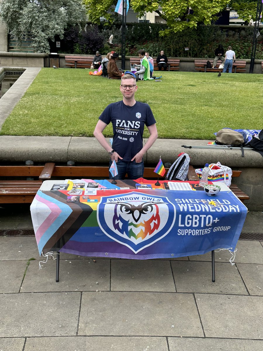 Sam_Elliott82's tweet photo. A long, but great day at @LGBTSheffield #pinknic 2024 representing and promoting @LGBT_Owls and proud work our group has achieved. So many people interested and engaged. Truly a great day with @topherchris476 and @BenBarlow_91
#owLGBTQIA #pride #supporters #community https://t.co/wJ9e3fbhXf