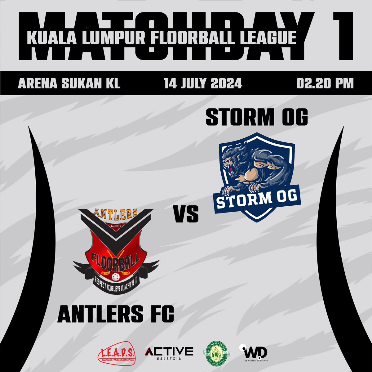 AntlersClub's tweet photo. [MATCHDAY 1]

Today is the day ! Antlers against Storm OG. Feel free to support at Arena Sukan KL. Let’s go boys !

#antlersforever #antlers #stormog #leads #activemy #kayunasikandar #kualalumpurfloorballleague #mfa #iff https://t.co/KBvQ31rpz3