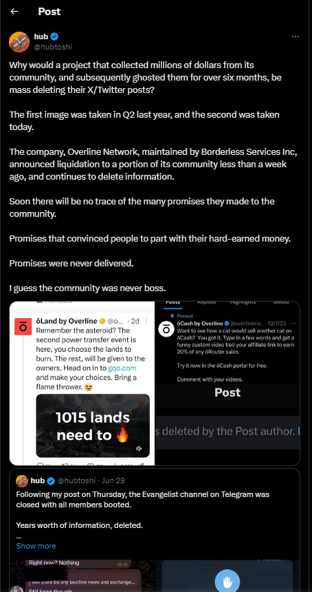 EliteCityio's tweet photo. Overline Scam: Affected? Class Action lawsuit? You don't need to pay for a lawyer to make a difference! The @FTC can sue instead. 

Steps: 

Step 1: Write an email to Overline Network asking for your money and cryptocurrency payments back for everything that you paid them for. State that it appears that these were fraudulent transactions, given the recent events, deletions and deactivations of accounts and socials, websites and the ghosting of the community, 

Step 2: Try to contact whoever processed your payments, the credit card company if you used a credit card, the cypto processors, etc.

Step 3: Submit a report to the FTC at https://t.co/9pnM3xx7l1 

Step 4: Report to FBI cybercrimes division:
https://t.co/mbB6TBd8LU

Please make sure to submit your report to the FTC/FBI, even if you don't live in the USA - action may still be taken by US authorities regarding foreigners who were scammed by people operating in the USA. It is quick and easy and they don't contact you back individually but they will look at everyone's complaints together to put the pieces together to see if fraud is present. Overline's terms appear to limit class action. Don't worry, the FTC can step in to ensure consumer protection despite any limitations imposed by private contracts. 

The FTC’s mandate is to protect consumers from unfair, deceptive, or fraudulent practices. If Overline Network is found to be engaging in fraudulent practices, the FTC can take action for affected consumers. This may include orders for refunds, fines, and other measures to ensure compliance with consumer protection laws - providing justice to the community even if class action lawsuits are not available.

FTC Authority Under the FTCA: The Federal Trade Commission Act (15 U.S.C. § 45) empowers the FTC to prevent unfair methods of competition and unfair or deceptive acts or practices in commerce. This authority allows the FTC to investigate and take action against companies that engage in fraudulent activities, regardless of private contractual terms that restrict consumers' legal recourse options​. Even if a company has arbitration clauses or class action waivers, the FTC can still seek court orders to enforce compliance and protect consumer interests.

The Overline team seems to be panicking after I posted info about their FTC violations, and with all of the things being uncovered by the community: 

Submit your complaints, copy and paste tweets into the FTC complaint form if you have to - You just have to put in your Name, address and telephone number and then fill out a text field summarizing the fraud.

The #OverlineNetwork team has been quietly deleting more posts and even X accounts over the past few days, trying to cover their tracks this week. Thousands of twitter posts deleted, telegram posts, discord, deleted posts about the ofriend royalties that enticed people to spend thousands trying to get ofriends.

@overlinenetwork @pmccmc @CraigBWeisman @joshuabuirski @iamklob @leilaelhayani these key people have all blocked community, deleted accounts and/or tweets, gone private or deactivated - all very telling. The following sites have gone down or are non-functional:
https://t.co/xjtiCseWEA (support chat bot, the only way to reach them, appears to be deactivated)
https://t.co/NSOWUpKIY6 (site down for over a month)
https://t.co/oNWB93QeCp (site taken down and sold to another company, or rebranded)

Refunds for #oRouters: Still not issued despite an initial 5 day refund promise. 

#oCash token: Not launched, not withdrawable or swappable, non-existent. Supposed to be mintable after oRouter owners

Ordinals: No updates. No BRC20 Tokens. Unlisted collection.

RPFP: Royalties for oFriends, discontinued, all information wiped from online sources, even from a mintable nft article.

Other NFTS: Worthless. No use case. Cash grabs, with unusually high eth gas fees even for 'free nfts' such as swamp boats.
#scam