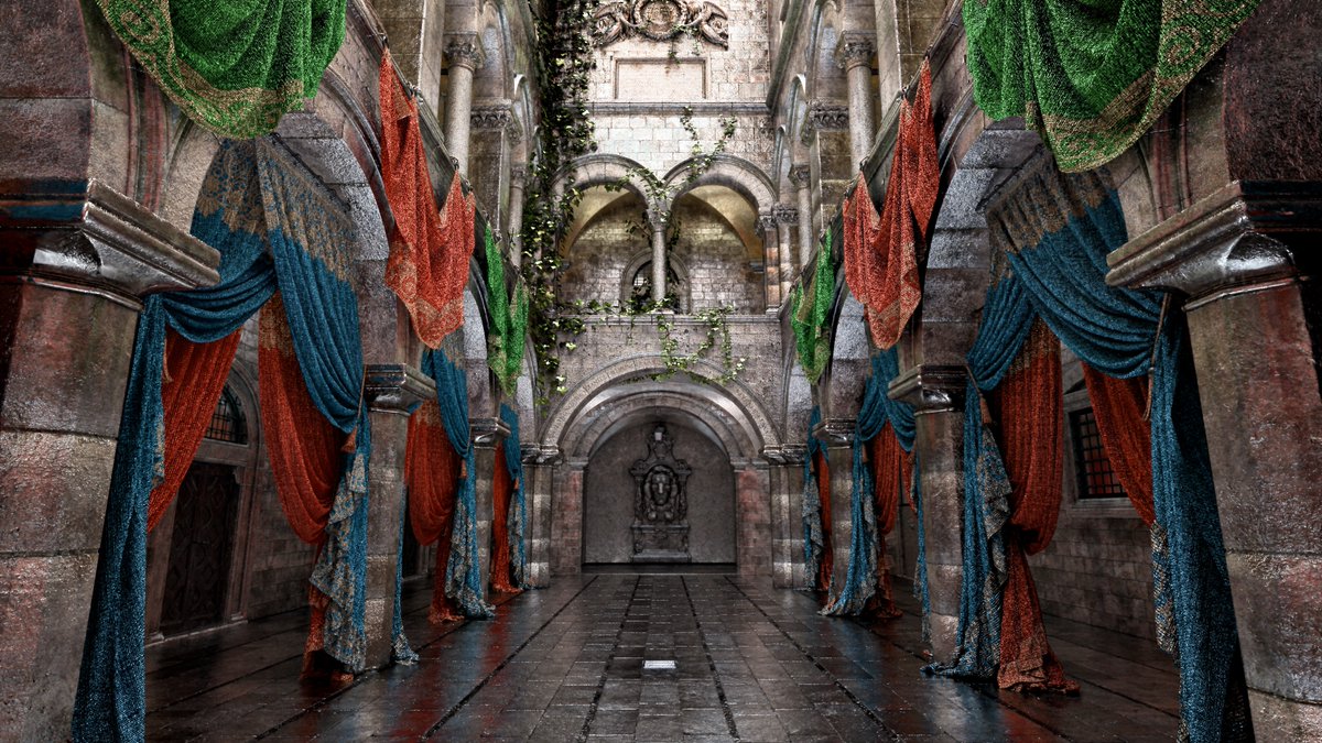 Shiny Sponza.
#raytracing #MetalRT #rendering