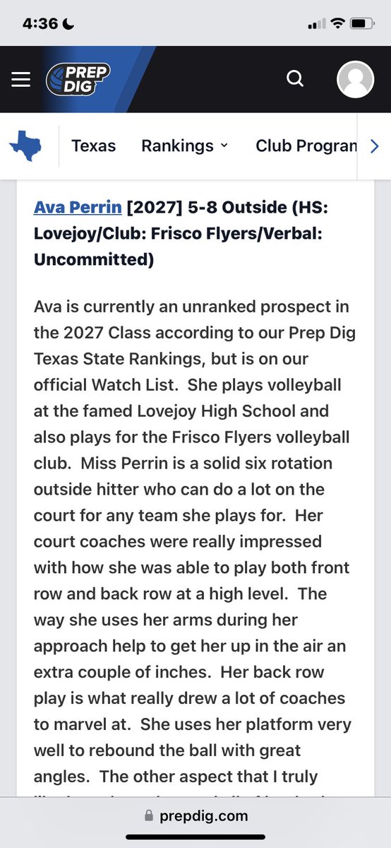 avaperrin11's tweet photo. So grateful for @PrepDig for honoring me top performer at the @usavolleyball pretournament showcase! Thank you to all the staff and coaches that made as possible! https://t.co/rvfV0ZPQmF