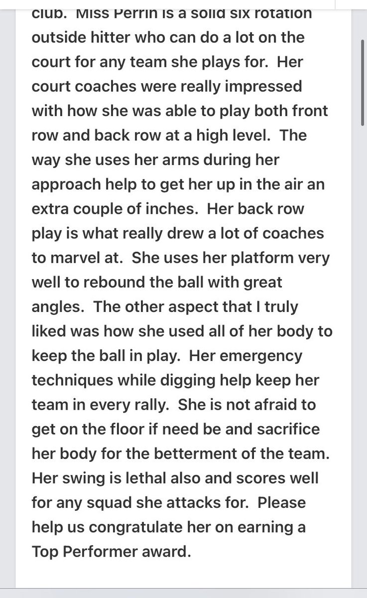 So grateful for <a href="/PrepDig/">Prep Dig 🏐</a> for honoring me top performer at the <a href="/usavolleyball/">USA Volleyball</a> pretournament showcase! Thank you to all the staff and coaches that made as possible!
