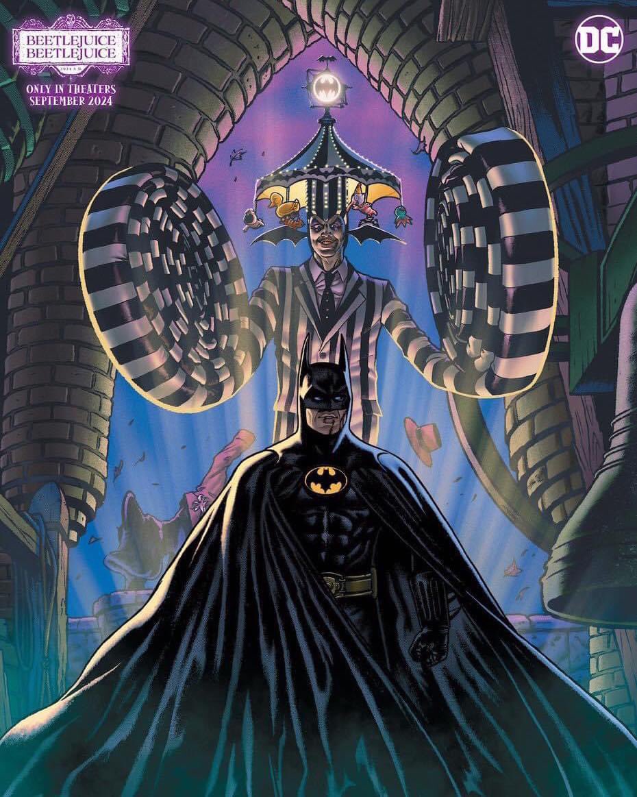 jorgaloga's tweet photo. BEETLEJUICE SE APODERA DE DC Así las portadas de los cómics de #DC en las que #Beetlejuice se hace presente. La nueva película del clásico de #TimBurton llega a cines en septiembre https://t.co/FXhfEbgFy7