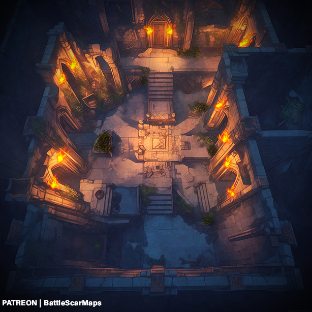 BattleScarMaps's tweet photo. The stories that these walls contain! Download this battle map now at https://t.co/mgS8bRoyW4

#Dnd #5e #dungeonsanddragons #tabletop #battlemap #dndbeyond #roll20 #fantasygrounds #map #digitalmap #patreon #dungeon #temple #castle #ancient #ruins https://t.co/D81EMquLkw
