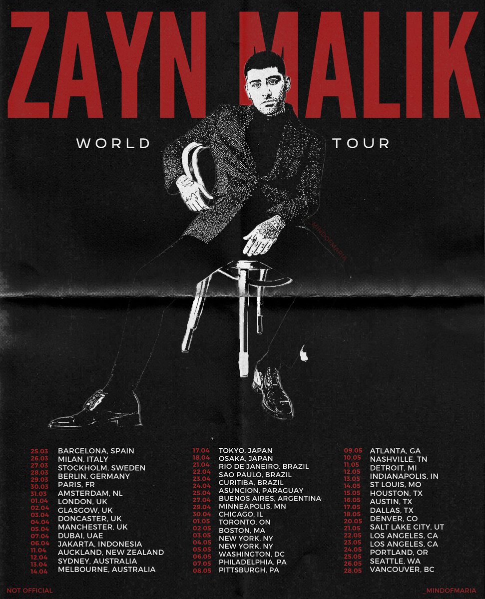 acervozquad's tweet photo. AGORA É REAL! Zayn acaba de liberar as datas de sua PRIMEIRA turnê em carreira solo!

Pré-venda: 18/07 
*Para quem coletou a chave 

vendas gerais: 19/07

https://t.co/MtX3kIbPmN https://t.co/uKHTP01K46