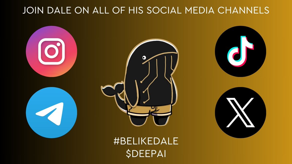 Deep Whales AI - DeepBot Toolkit (@deepwhalesai) on Twitter photo Our new friend Dale is exploring social media of all kind, join him as he takes on new platforms.
X: <a href="/DeepWhalesAI/">Deep Whales AI - DeepBot Toolkit</a>
TG: t.me/DeepWhalesAI
TikTok: tiktok.com/@deep_whales_ai
Instagram: instagram.com/deep_whales_ai
He is out here having fun, you can too when you use Deep Whales. Our new friend Dale is exploring social media of all kind, join him as he takes on new platforms.
X: <a href="/DeepWhalesAI/">Deep Whales AI - DeepBot Toolkit</a>
TG: t.me/DeepWhalesAI
TikTok: tiktok.com/@deep_whales_ai
Instagram: instagram.com/deep_whales_ai
He is out here having fun, you can too when you use Deep Whales.