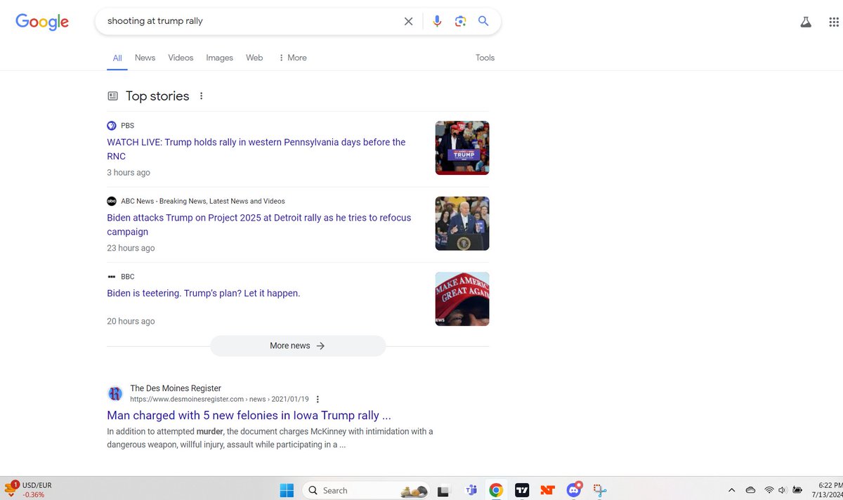 There was, allegedly, a shooting at a Trump rally. Many videos and pictures of the shooting and Trump with blood on his ear are emerging. #GOOGLE however, and the U.S. media are providing 0 coverage of this event. Interesting...
#Trump <a href="/elonmusk/">Elon Musk</a>