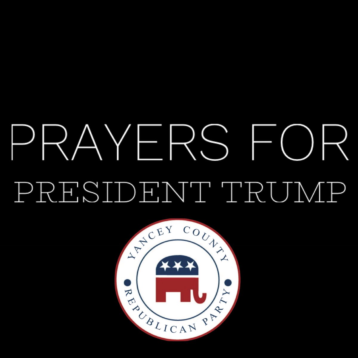 YanceyGOP's tweet photo. Please join us praying for President @realDonaldTrump and the United Stated of America 🇺🇸❤️ https://t.co/8kFPhPEBJH