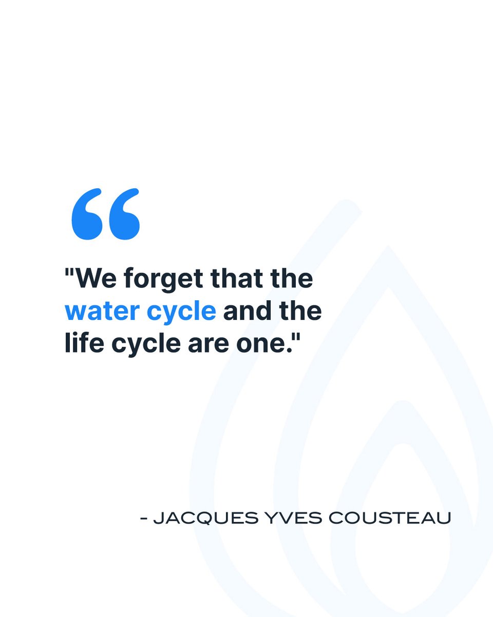 WaterTimer_'s tweet image. Jacques Cousteau's insight highlights the fundamental role water plays in sustaining life on Earth. 

The continuous movement of water through the environment supports ecosystems, agriculture, and human communities. 

#watertimer #ecoliving #watermatters
