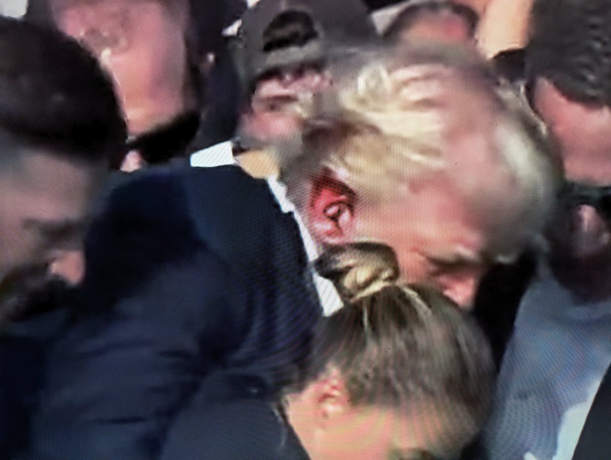 revonthemic's tweet photo. Prayers for former President Trump who appears to have survived an assassination attempt at his rally in PA. Idc who you vote for. This is utterly disgraceful! Please don’t come on this post talking reckless. https://t.co/ufiMukgm1K