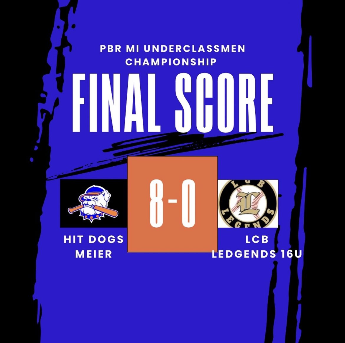 Motor City Hitdogs 17u National (@hitdogs_meier) on Twitter photo Another win for the dogs improves their record to 4-0 and secures the 1 seed!!
<a href="/JoshLochbiler/">Joshua Lochbiler</a> 5.0IP 3H 0R 5K
<a href="/wphilbrick17/">Will Philbrick</a> 1-2 1HR 2RBI 2R
<a href="/BrodyMeier/">Brody Meier</a> 1-2 1BB 2R
<a href="/ParkerJ69917601/">Parker Johns</a> 2-3 2R 1RBI
The dogs look to take some hardware back home at Warrior Park
Semifinal game 11:15. Another win for the dogs improves their record to 4-0 and secures the 1 seed!!
<a href="/JoshLochbiler/">Joshua Lochbiler</a> 5.0IP 3H 0R 5K
<a href="/wphilbrick17/">Will Philbrick</a> 1-2 1HR 2RBI 2R
<a href="/BrodyMeier/">Brody Meier</a> 1-2 1BB 2R
<a href="/ParkerJ69917601/">Parker Johns</a> 2-3 2R 1RBI
The dogs look to take some hardware back home at Warrior Park
Semifinal game 11:15.