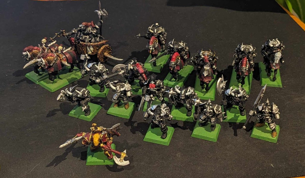 MrGamesMan's tweet photo. Spearhead may or may not take off. TBC.

This image speaks to the success of the concept.

A club mate has jumped onboard with his most 'recent' Warhammer army. 

I am so excited to welcome my friend back into the game I love, and the opportunity this game gives us to do this. https://t.co/TTW49yaQUM