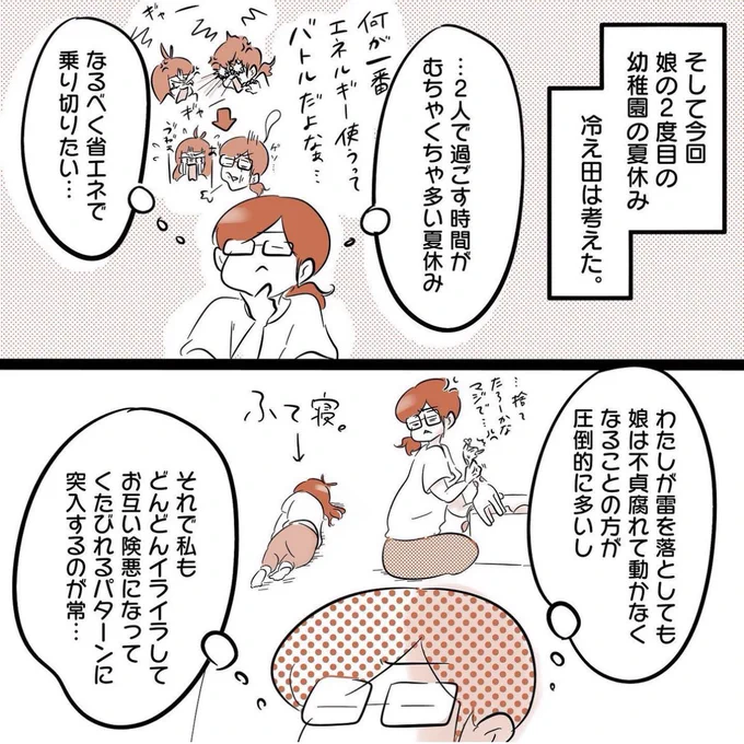 (2/2)

意識してると、少しはマシ…

夏休み40日中20日くらいは、穏やかに過ごせる…
残りの20日は…もう…ハァ。 