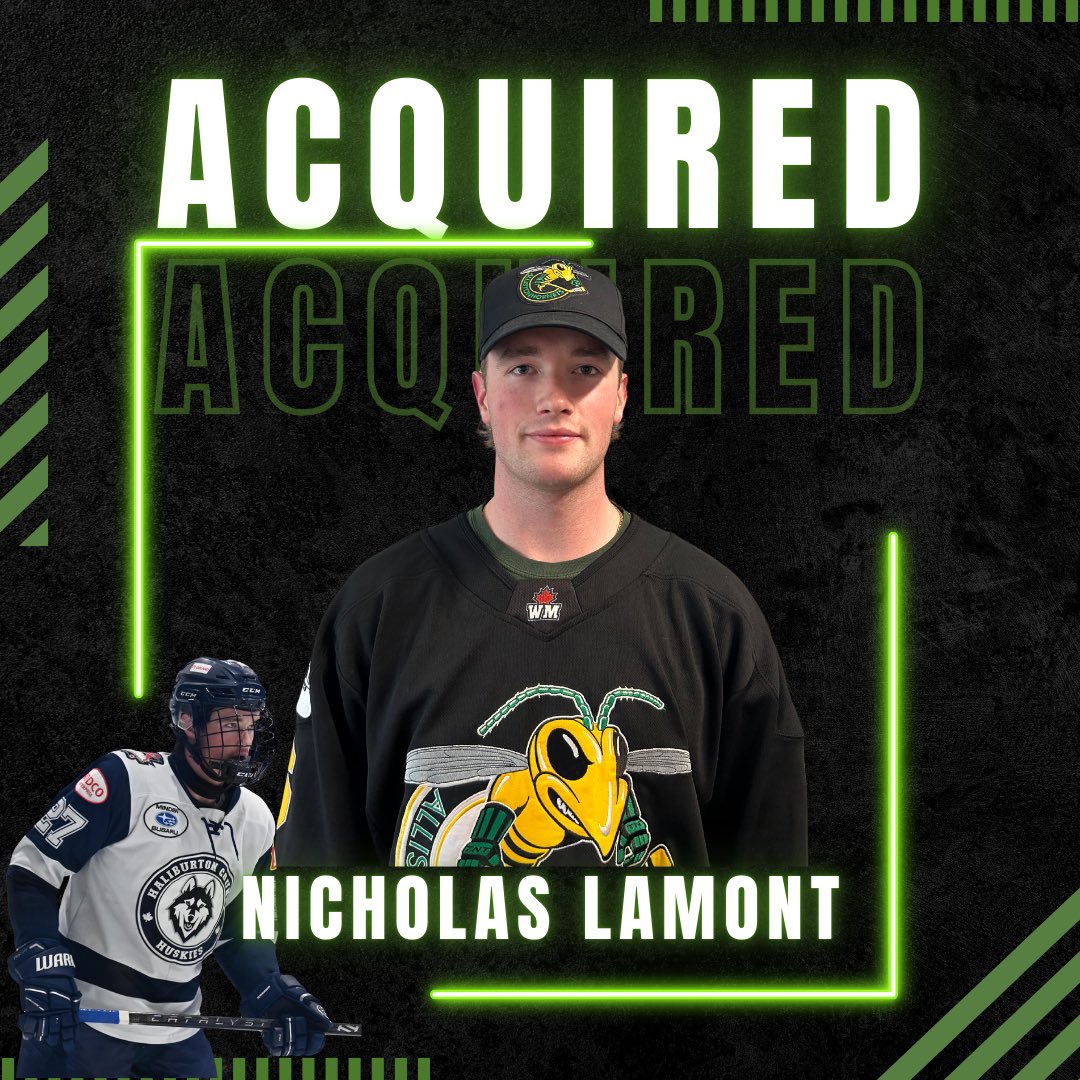 AllistonHornets's tweet photo. 🚨TRADE ALERT🚨 

We have acquired Nicholas Lamont from the Halliburton Huskies. 

Welcome to the Hornets🐝 https://t.co/Y8KB9vvZvx