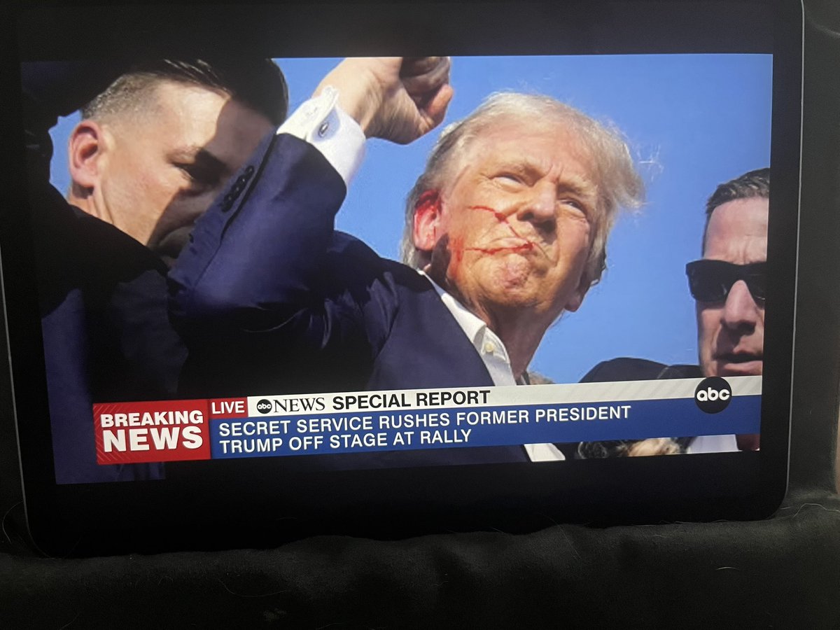 JoshHarrellNC's tweet photo. BREAKING NEWS! Former President Donald Trump was rushed off stage at a rally in Pennsylvania after a failed assassination attempt. This should never happen and I COMPLETELY DENOUNCE anyone who condones this, right, left, or center. 
@realDonaldTrump @NCGOP @NCDemParty #trump https://t.co/WzGbZcLYPJ