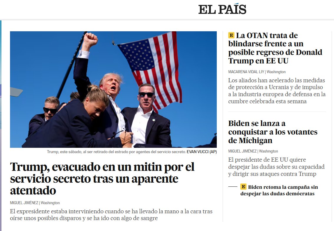 El País en España informando "objetivamente" sobre Donald Trump y Biden está hecho un chaval en plenas facultades mentales.
