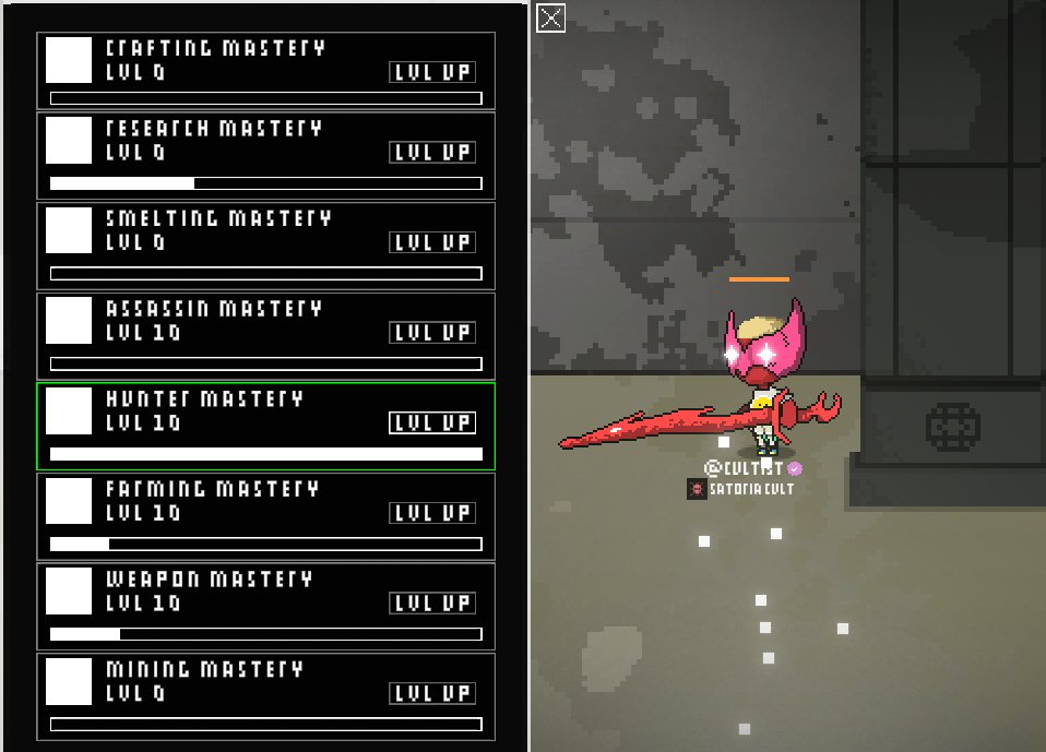 Cooltist.bera ๐(like cult, but cool) (@cultistoff) on Twitter photo Finally got all available masteries in <a href="/satoriammorpg/">SATORIA MMORPG</a> ๐
The hardest part was killing so many people to get Assassin Mastery! ๐คฃ (sorry)
Satoria is built brick by brick, I build my character and <a href="/satcult/">Satoria Cult Guild</a> brick by brick ๐งฑ $ZBIT farming continues! Finally got all available masteries in <a href="/satoriammorpg/">SATORIA MMORPG</a> ๐
The hardest part was killing so many people to get Assassin Mastery! ๐คฃ (sorry)
Satoria is built brick by brick, I build my character and <a href="/satcult/">Satoria Cult Guild</a> brick by brick ๐งฑ $ZBIT farming continues!