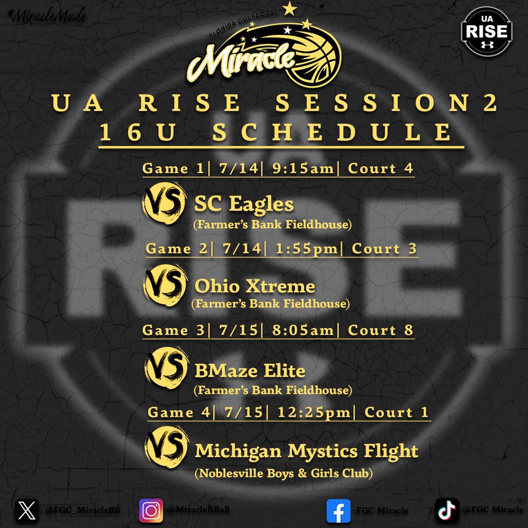 FGC Miracle UA Rise (@fgc_miraclebb) on Twitter photo <a href="/RiseCircuit/">UA Rise Circuit</a> Session 2!
Indianapolis, Indiana
๐ซ17U
๐ซ16U
<a href="/UANextGHoops/">Girls UAA</a> <a href="/CoachTeddy_FGC/">Teddy Spikes</a>
<a href="/CoachCed55/">Coach Cedric</a> <a href="/VicRod2022/">Victor Rodriguez</a> <a href="/RiseCircuit/">UA Rise Circuit</a> Session 2!
Indianapolis, Indiana
๐ซ17U
๐ซ16U
<a href="/UANextGHoops/">Girls UAA</a> <a href="/CoachTeddy_FGC/">Teddy Spikes</a>
<a href="/CoachCed55/">Coach Cedric</a> <a href="/VicRod2022/">Victor Rodriguez</a>