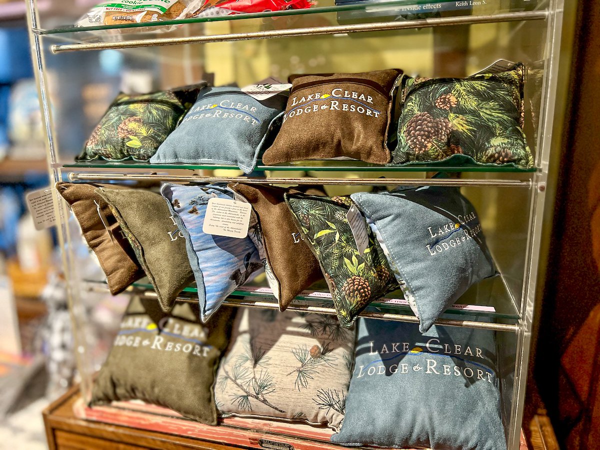 Just in: Lake Clear Lodge &amp; Resort Balsam Pillows! Available in 6x6, 7x8, or 9x9 inch sizes. Enjoy the "scent of the Adirondacks" with these handmade pillows from Moody Tree Farm!