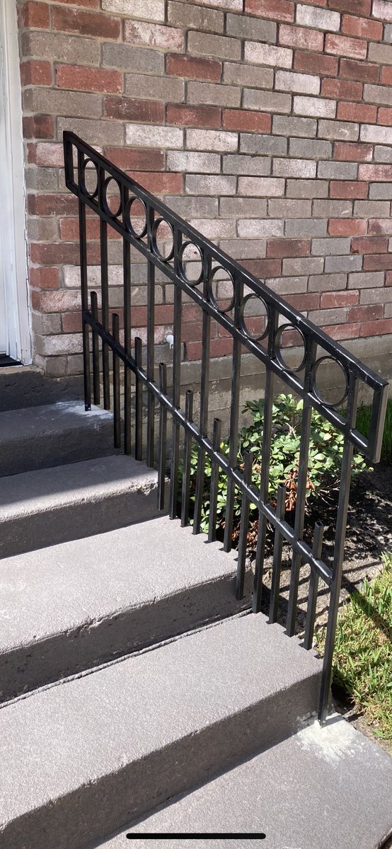 Last years graduating seniors completed half of the custom handrail. Gonna miss them but they did a fantastic job. This years seniors will finish the job.