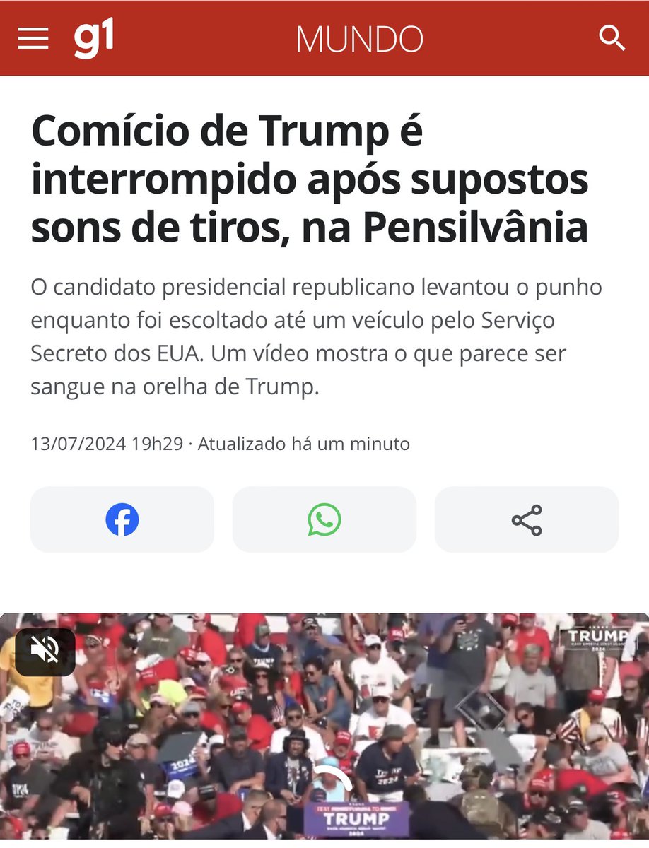 A Globo é uma vergonha…

“Suposto som de tiro”?
“Parece ser sangue”?

O que me parece é um ATENTADO CONTRA A VIDA!
